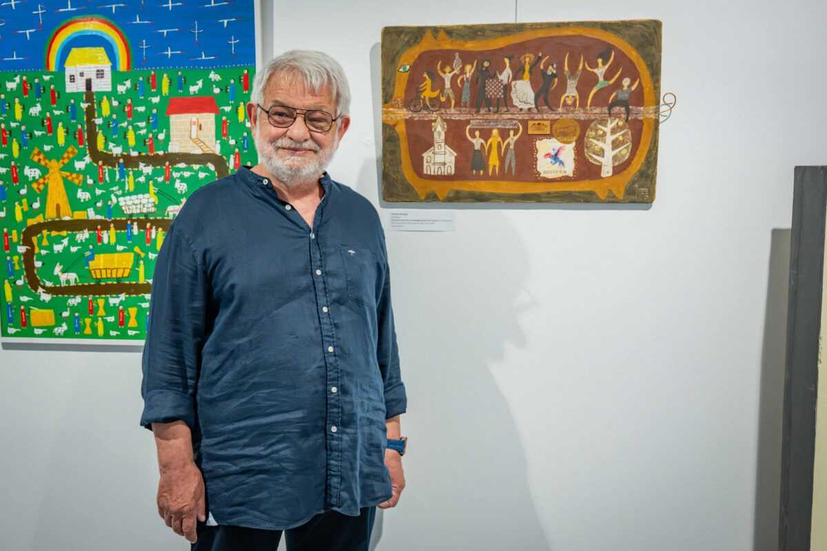 Umetnik Georgi Georgiev. Foto: Klemen Ceglar Umetnik Georgi Georgiev na zaključku 59. Mednarodega tabora likovnih samorastnikov Trebnje.